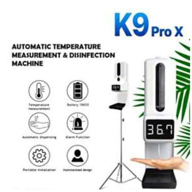 K9 Pro X Automatic Infrared Thermometer&DispenserHand Sanitizer 2 in 1