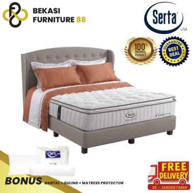 1 Set Full SERTA SPRINGBED "BREEZE" Serta iBreeze Set Springbed [Full Set Kasur + Divan + Sandaran ]