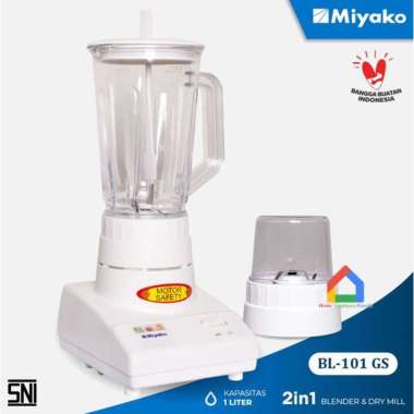 Miyako BL 101 GS Blender Kaca (2 in 1) Putih