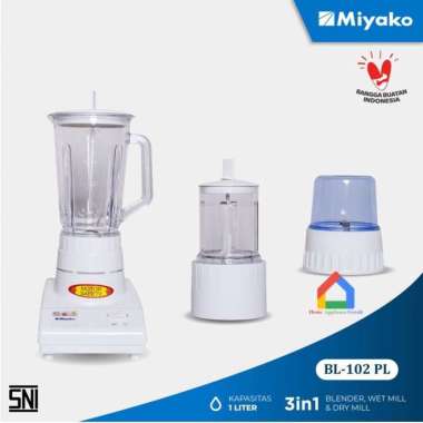 Miyako Blender BL 102 PL Plastik / Miyako Blender BL102PL Putih