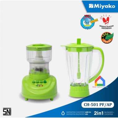 Blender Miyako CH-501 PF/AP Blender + Chopper / Miyako CH501PF/AP / CH 501-PF/AP Hijau