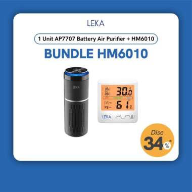 LEKA - AP7707 Battery Air Purifier - HEPA13 UV-C Portable Bundle HM6010