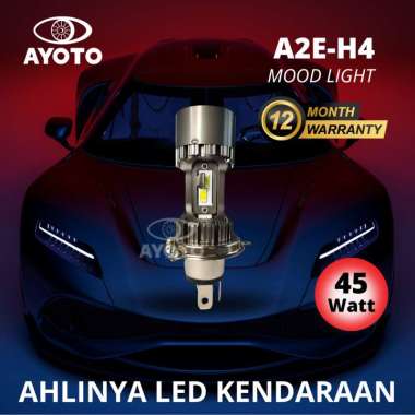 (2pcs) Lampu LED Mobil AYOTO A2-H4 Angel Eyes PNP 45 Watt 10000LM PP Angel Eyes 1 Pasang