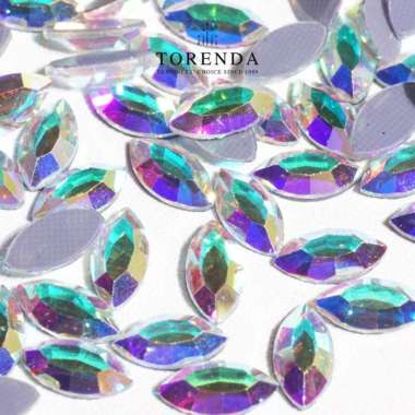 Torenda Crystal Hotfix Sampan Payet Tempel T2200 (5mm) / Lusin 12 PCS Black Diamond