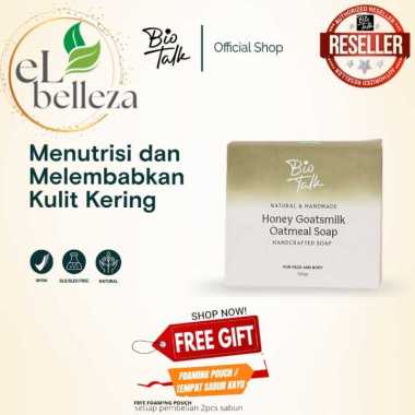 Bio Talk Sabun Natural Herbal | Barsoap Honey Goatsmilk Oatmeal untuk Kulit Kering Eksim Eczema
