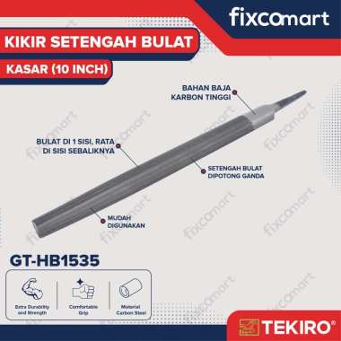 Tekiro Kikir Setengah Bulat Kasar 10 Inch / Kikir Kasar