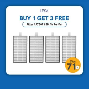 LEKA - AP7807 LED Air Purifier - Replacement Filter HEPA13 Bundle 4 Filter