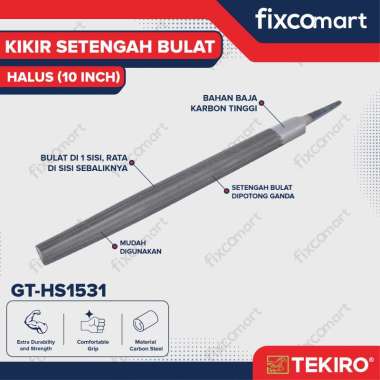 Kikir Setengah Bulat Halus 10 Inch / Kikir Halus Tekiro 10"