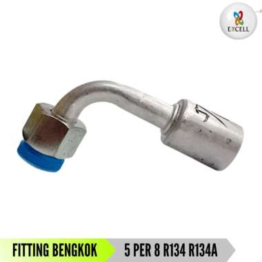 Fitting ac mobil bengkok 90 derajat ukuran 5 Per 8 r134 r134a R12 5/8 BENGKOK R134 ORING