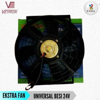 Extra Fan Kipas motor Ac mobil Universal kondensor radiator Rangka Besi 24v