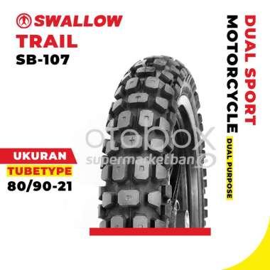 Ban Motor Trail Swallow SB-107 Ukuran 80/90 Ring 21 Tubetype