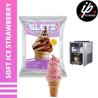 SOFT ICE CREAM STRAWBERRY 1Kg - Bubuk Es Krim STRAWBERRY - Bubuk Es Krim - SOFT ICE CREAM Powder