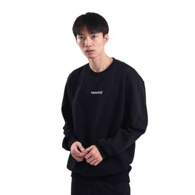 Roughneck SS058 Black Small Sig White Crewneck L