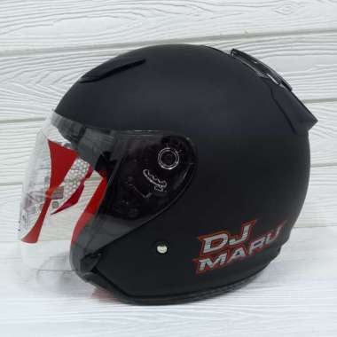 Helm KYT Halfface KYT Dj Maru Solid Black Doff XL