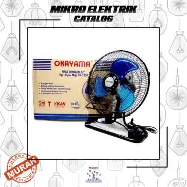 Okayama OK 1230 Kipas Angin Besi Tornado 2 in 1 [12 inch] Hitam