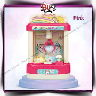 Claw Game Mini Machine Mainan Claw Mesin Capit Boneka graber grib doll PInk