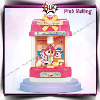 Claw Game Mini Machine Mainan Claw Mesin Capit Boneka graber grib doll Pink Baling