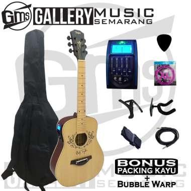 Gitar Akustik Elektrik ¾ Baby Taylor Equalizer Tuner LC Prener PAKET AKUSTIK MURAH