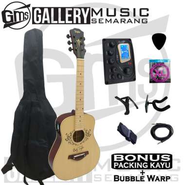 Gitar Akustik Elektrik ¾ Baby Taylor Equalizer Tuner Cowboy AW-1 PAKET AKUSTIK MURAH