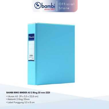 Bambi 2 Ring Binder 2221 - A5 Photocard/Namecard/Presentation/Album Pastel Pink