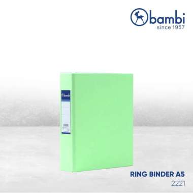 Bambi 2 Ring Binder 2221 - A5 Photocard/Namecard/Presentation/Album Flouro Green