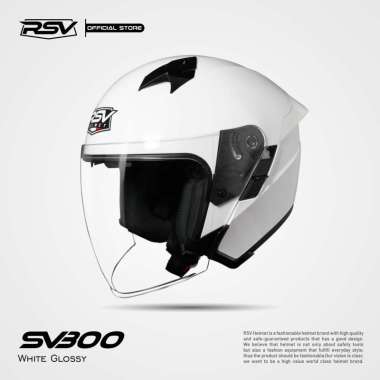 RSV SV300 WHITE GLOSSY DOUBLE VISOR XXL