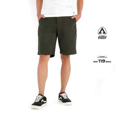 Aerostreet Chinos Pendek Emilio Hijau Army Celana Chino EAAAA 30