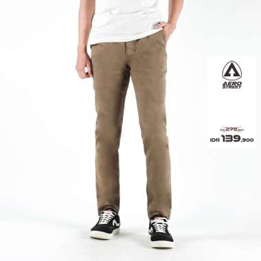 Aerostreet Chinos Panjang Elvano Khaki Celana Chino EAAAA 36