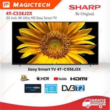 TV LED SHARP 55 INCH / 55" 4T-C55EJ2X /55EJ2X 4K ULTRA-HDR EASY SMART TV
