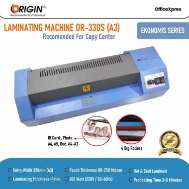Mesin Laminating OR 330 S / Laminating A3 / Laminator Kertas A3 Origin