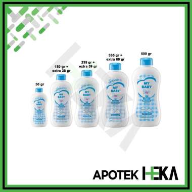 My Baby Powder Soft & Gentle - Bedak Bayi Bedak Anak Lembut Biru 150g + 38g