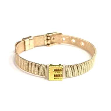 Gelang Gesper Liontin Inisial Huruf E Koleksi Josean Elegant Emas Asli