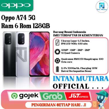 Oppo A74 (5G) Ram 6 Rom 128GB Silver