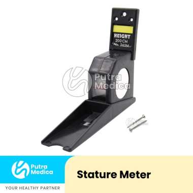 Stature Meter [Black] / Pengukur Tinggi Badan / Meteran Dinding GEA