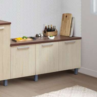 Kitchen Set Bawah / Lemari / Rak / Pintu Dapur Minimalis - Denver BCD 9120 Toptable Brown