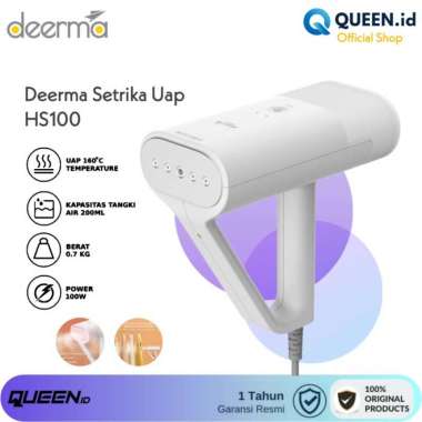 Deerma HS100 iron Steam Setrika UAP Handheld Portable Steamer Elektrik PUTIH