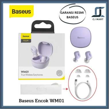 Baseus Encok WM01 True Wireless Bluetooth Earphone Mini Earbuds TWS Putih