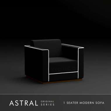 ASTRAL SERIES | Signature – Sofa Minimalis 1 Dudukan | 1 Seater Sofa | XIONCO Hitam