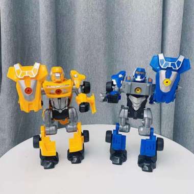 OEM SK-M214 Mainan Robot Anak Laki Laki Robot Deformation 2IN1 DIY Puzzle Toys Mainan Bongkar Pasang