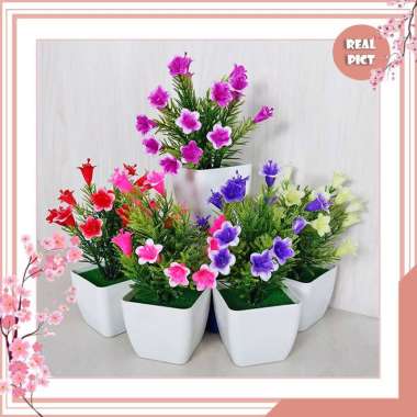 UNICO PBP10 Ornamen Pot Bunga Lily Tanaman Hias Bunga Mawar Plastik Dekorasi Hiasan Rumah Artifisial