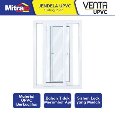 Venta Jendela Sliding Upvc 100X140 Cm Putih