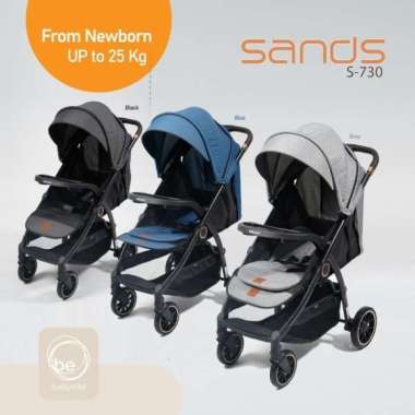 Babyelle SANDS S730 stroller smartphone holder One hand fold Baby Elle BLUE
