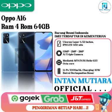 Oppo A16 Ram 4 Rom 64 GB biru