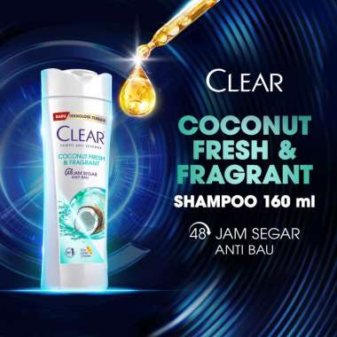 Promo Harga Clear Shampoo Coconut & Rice Freshness 160 ml - Blibli