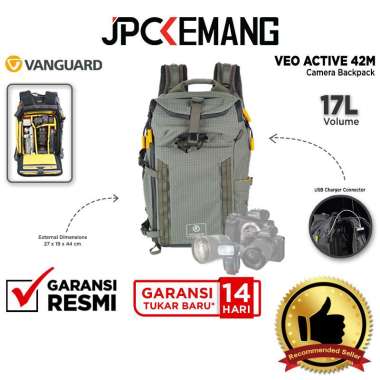 JPC KEMANG Vanguard Veo Active 42M Camera Backpack Tas Kamera GARANSI RESMI Khaki