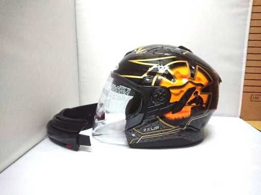 Helm Zeus Fullface ZS-613C Black AJ20 Orange XL