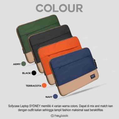 HEYLOOK Official - Tas Laptop Sydney Soft Case Cover Pelindung Leptop Sleeve Notebook 13 inch Navy