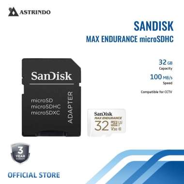 SanDisk MAX ENDURANCE microSDHC SQQVR 32G 100MB/s R, 40MB/s - (SDSQQVR-032G-GN6IA)
