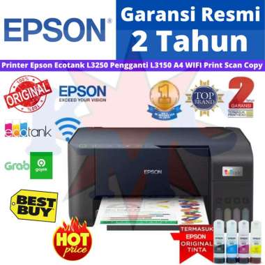 Printer Epson Ecotank L3250 Pengganti L3150 A4 WIFI Print Scan Copy