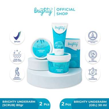 [Glowing Package] Brighty Glowing Underarm 2 pcs + Brighty Underarm Scrub 2 pcs PAKET